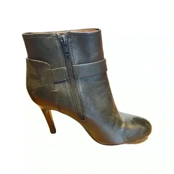 Coach Black High Heeled Leather Boots Size 6.5 - Picture 5 of 11